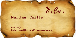 Walther Csilla névjegykártya